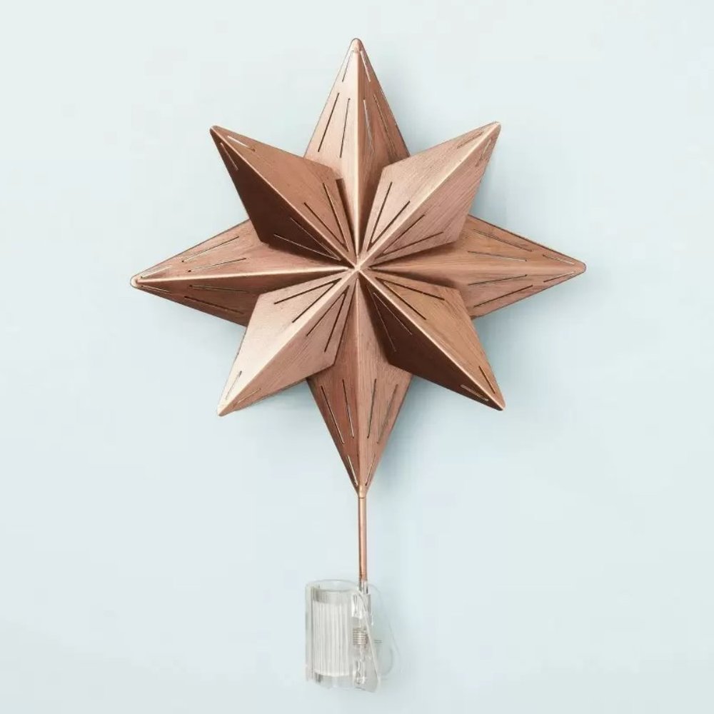 NEW! Hearth & Hand Copper Metal Star Tree Topper - Christmas, Holiday